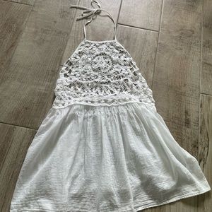 Beautiful White Crochet Dress Halter style